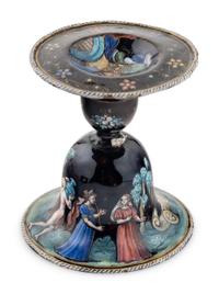 A Limoges Enameled Salt Cellar
