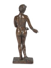 A Bronze Sculpture of a Nude Woman