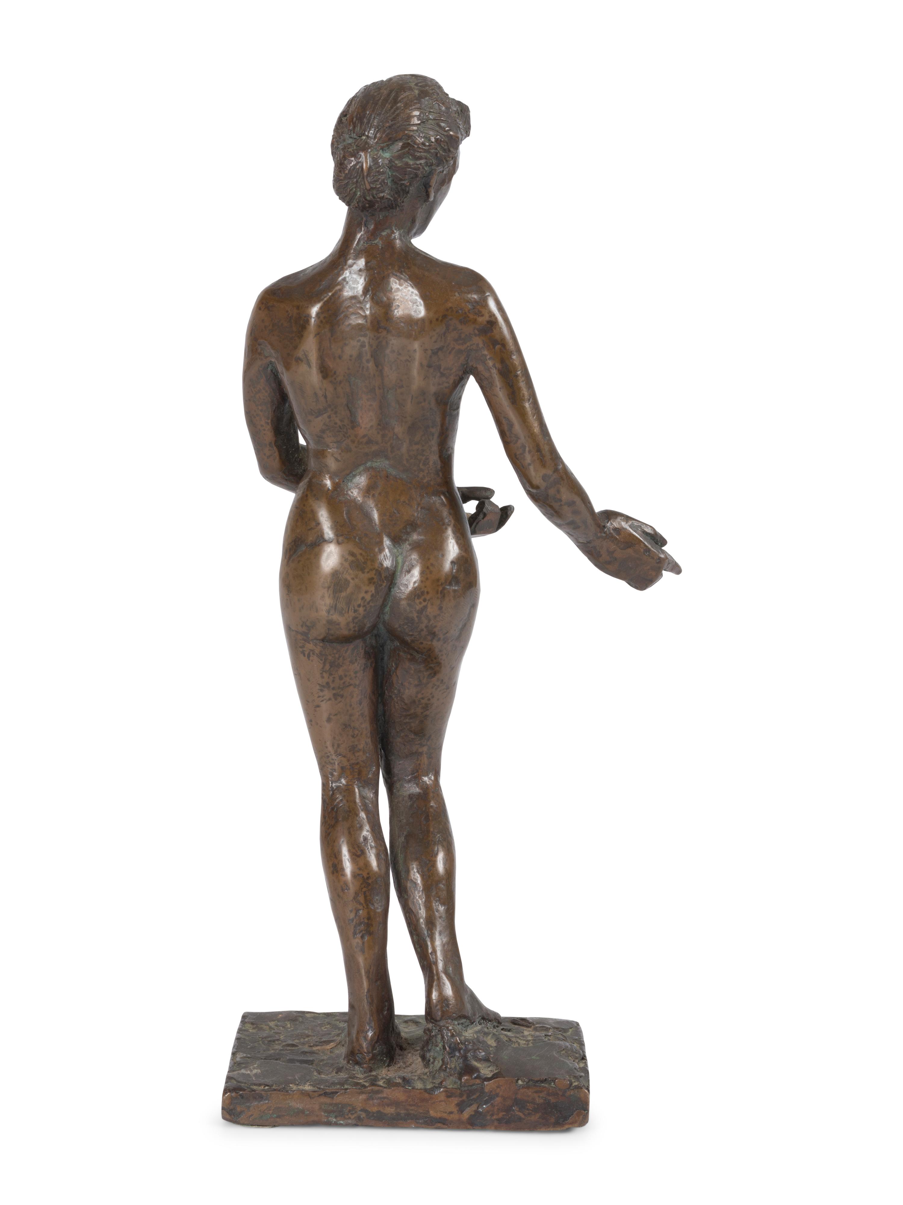 A Bronze Sculpture of a Nude Woman