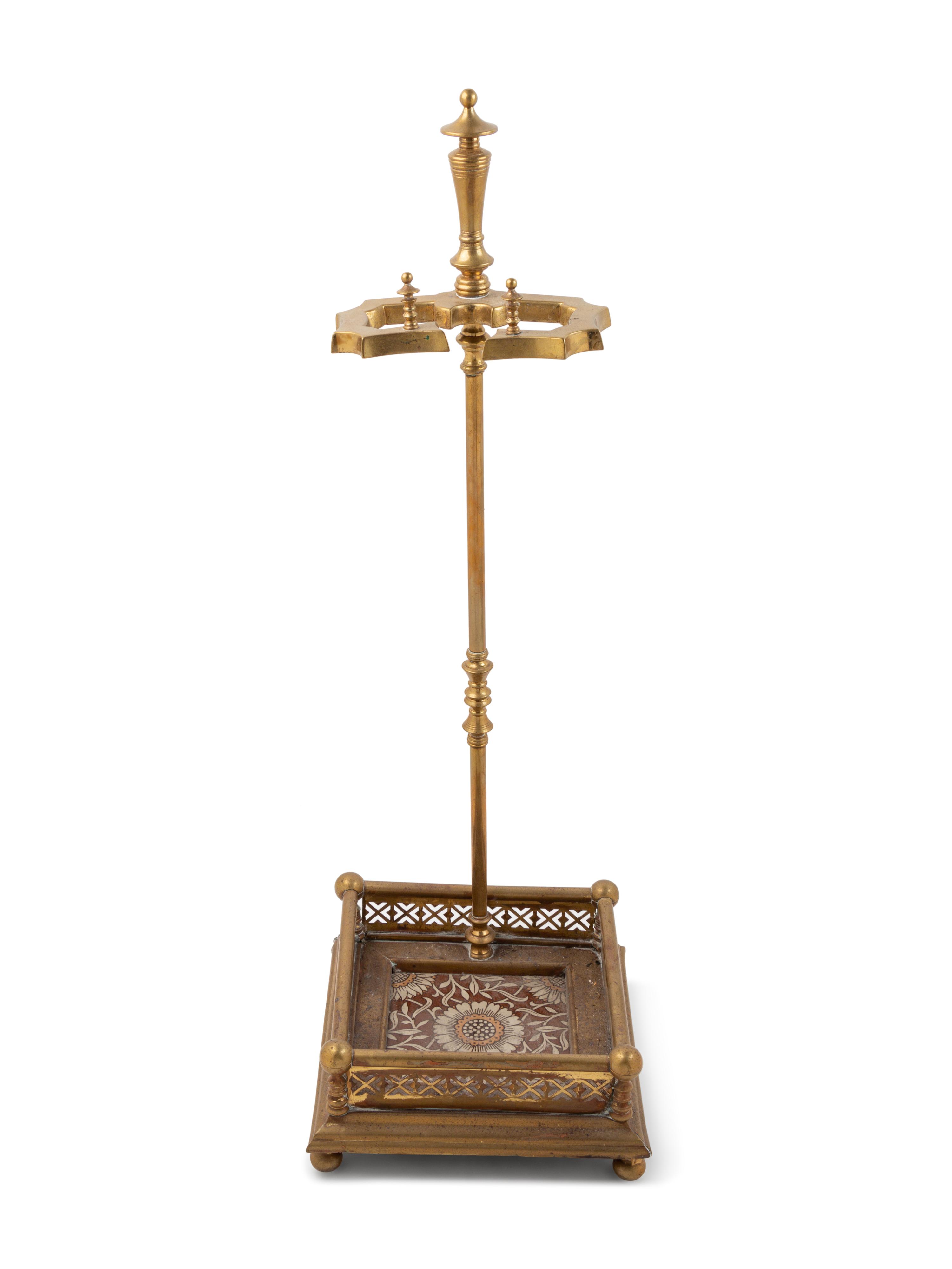 A Set of Brass Fireplace Tools