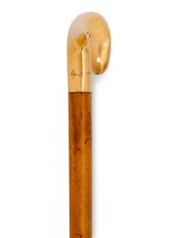 A Tiffany and Co. 18-Karat Gold Handled Walking Stick