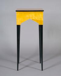 A Swedish Art Deco Birch Side Table, Height 33 3/4 x width 15 1/4 x depth 15 1/4 inches.
