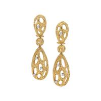 YELLOW GOLD AND DIAMOND EARCLIPS