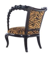 A Thomasville Hemingway Carved Wood Horn Armchair