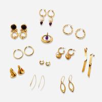 A Miscellaneous Collection of Gold and Gemstone Jewelry
