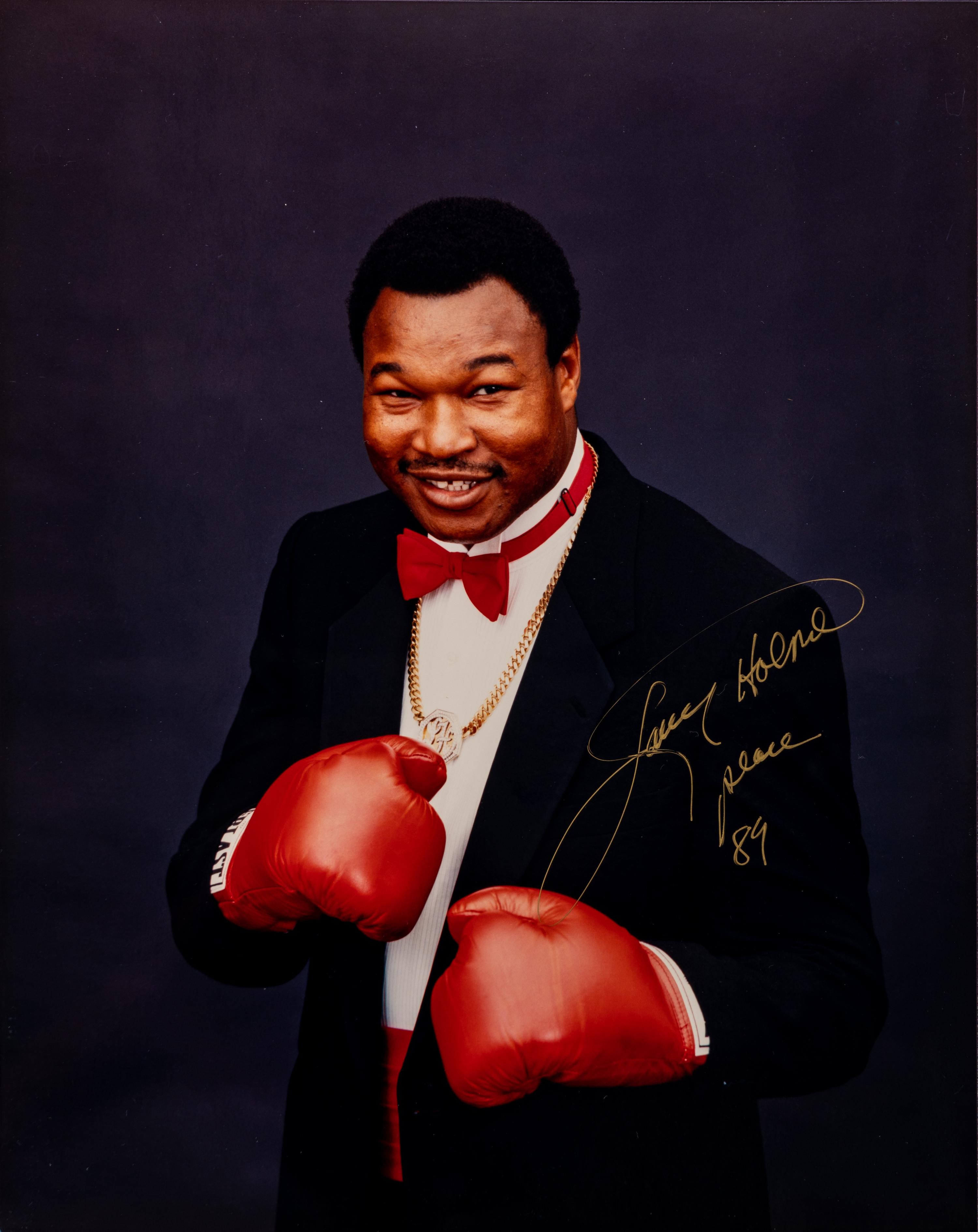 A Group of 14 Heavyweight Boxing Champion Signed Autograph Photos Including Muhammad Ali,