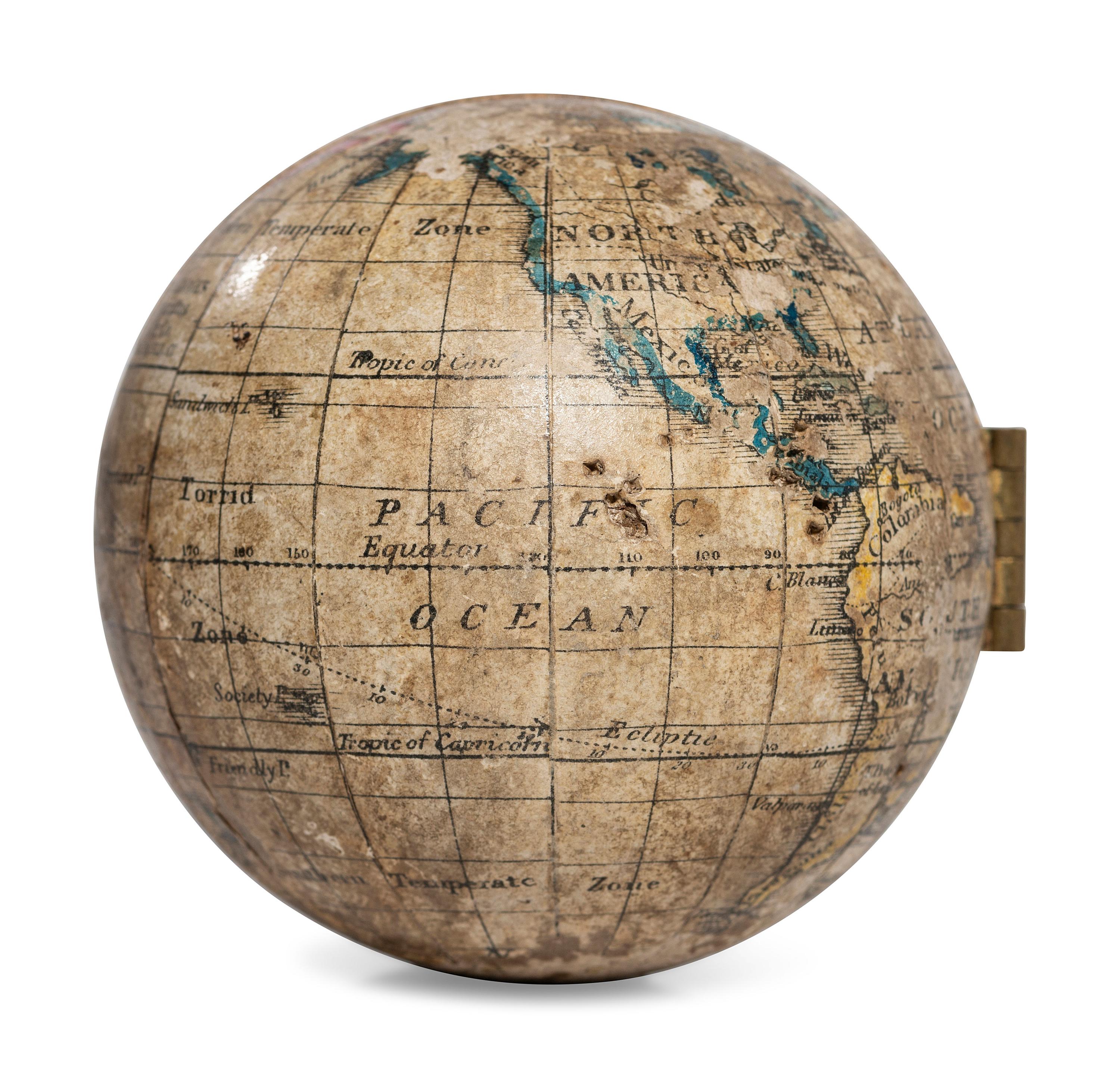 A Holbrook's Apparatus Mfg. Co. Pocket Globe