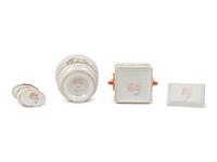 Four Tiffany and Co. for Le Tallec Cirque Chinois Porcelain Table Articles
