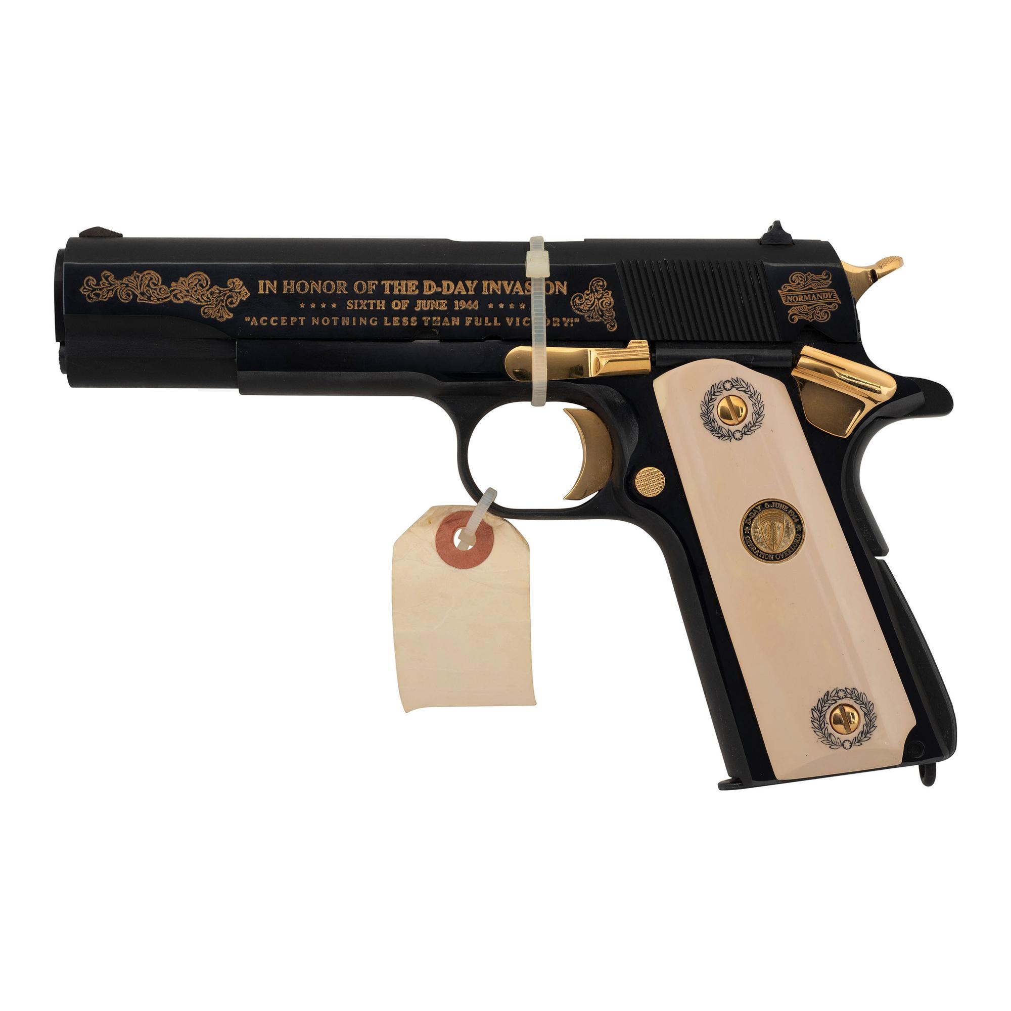 * Auto Ordnance D-Day Commemorative 1911A1 Pistol Issued by American Historical Foundation in Box