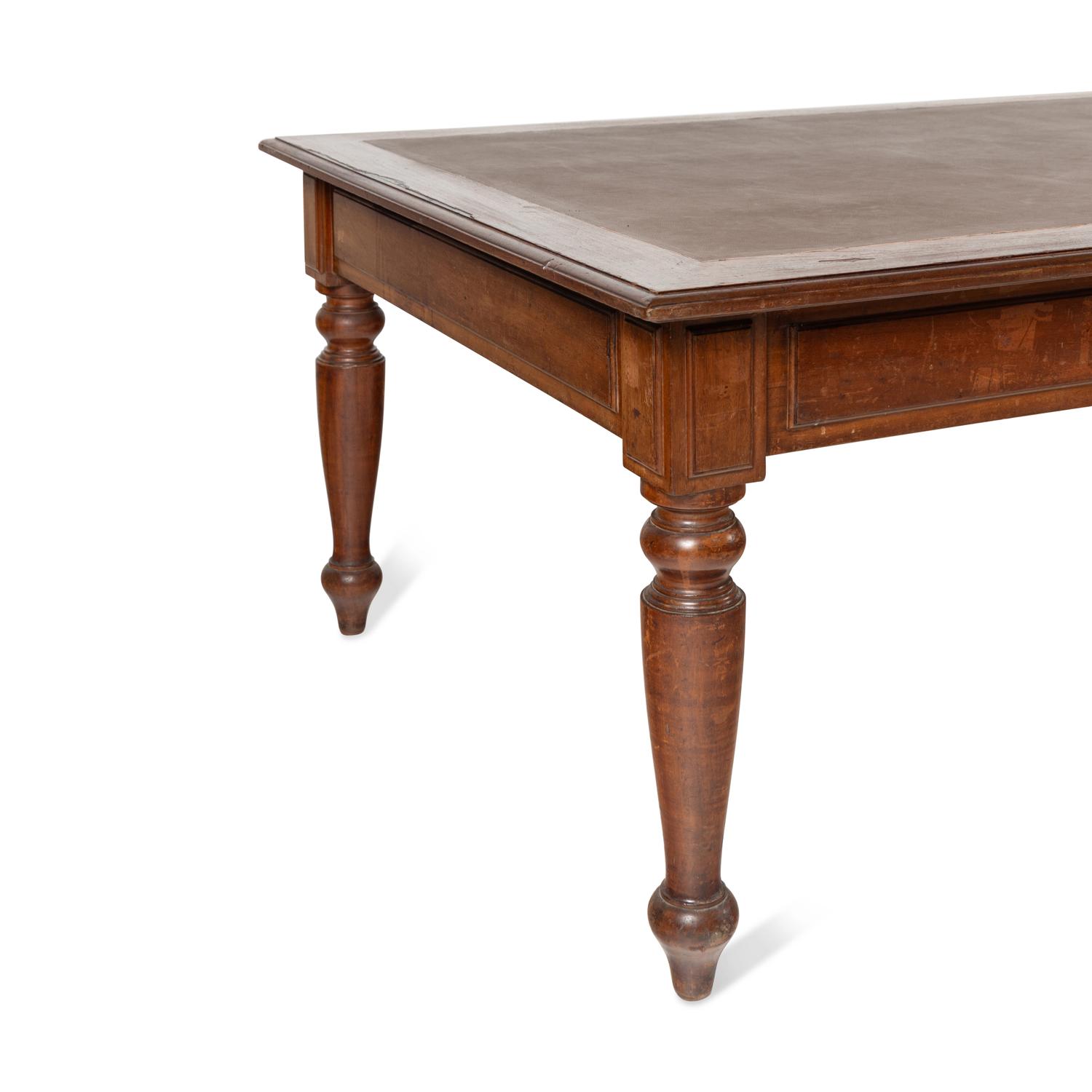 A Large Continental Mahogany Library Table