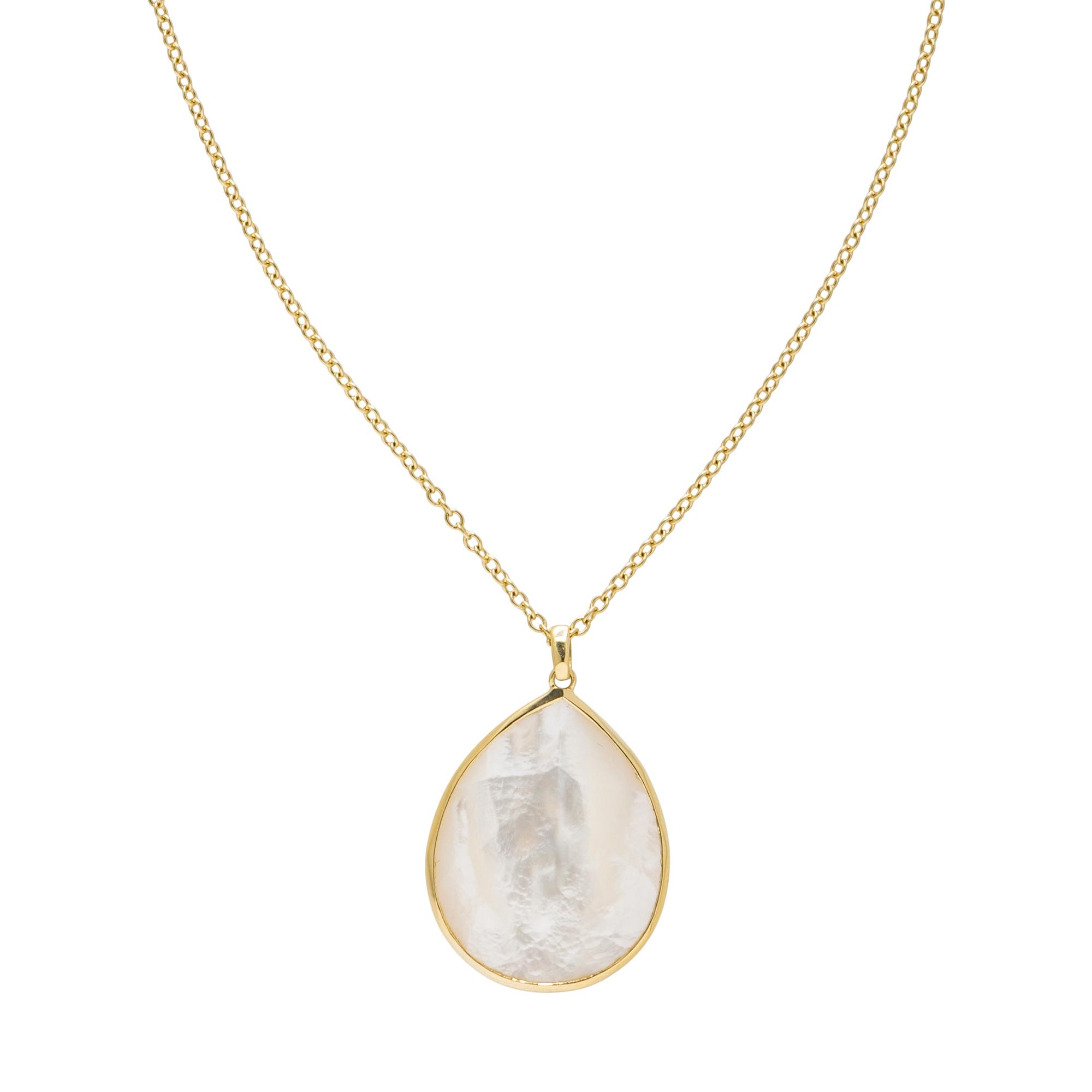 IPPOLITA, YELLOW GOLD AND MOTHER-OF-PEARL PENDANT NECKLACE