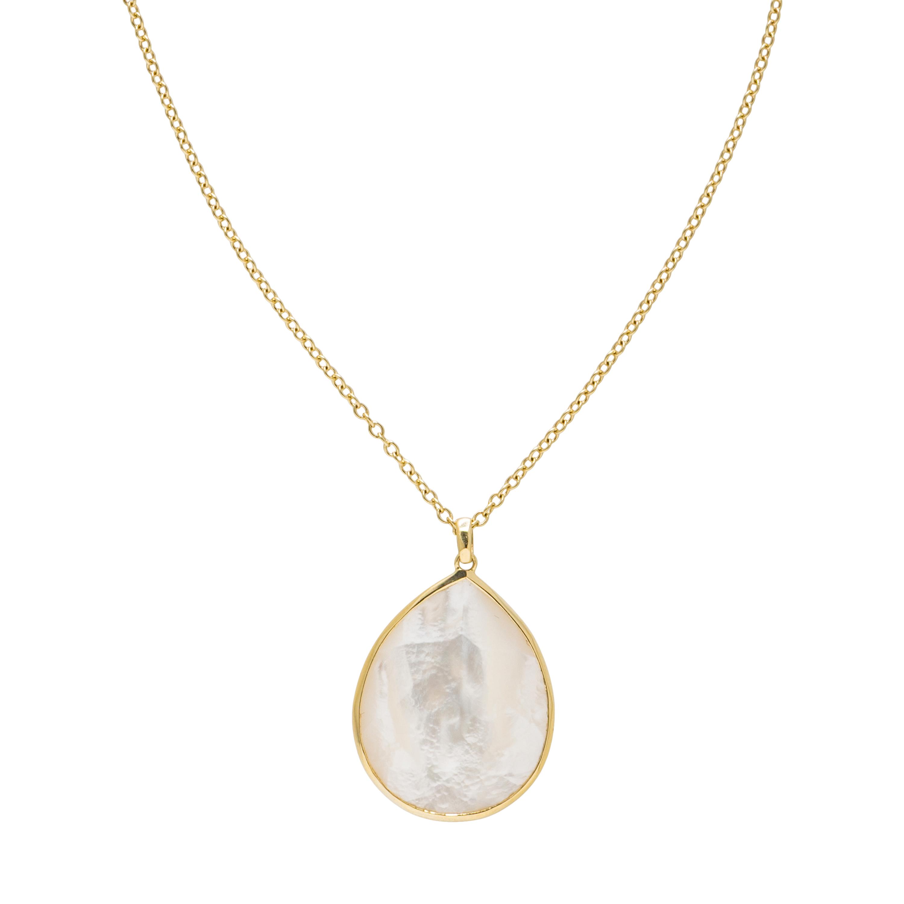 IPPOLITA, YELLOW GOLD AND MOTHER-OF-PEARL PENDANT NECKLACE