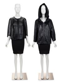 Two Leather Coats: Akris, Brunello Cucinelli