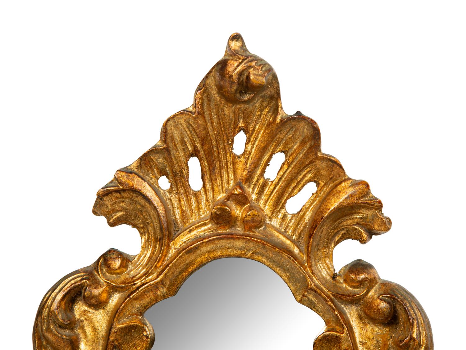 A Pair of Venetian Style Giltwood Girandole Mirrors