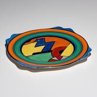 Clarice Cliff (English, 1899–1972) — Blue 'W' pattern Platter