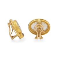 ELIZABETH LOCKE, 'DEMEL SPHINX' VENETIAN GLASS INTAGLIO EARRINGS