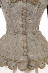 Two Silk Taffeta Evening Bodices, 1880s