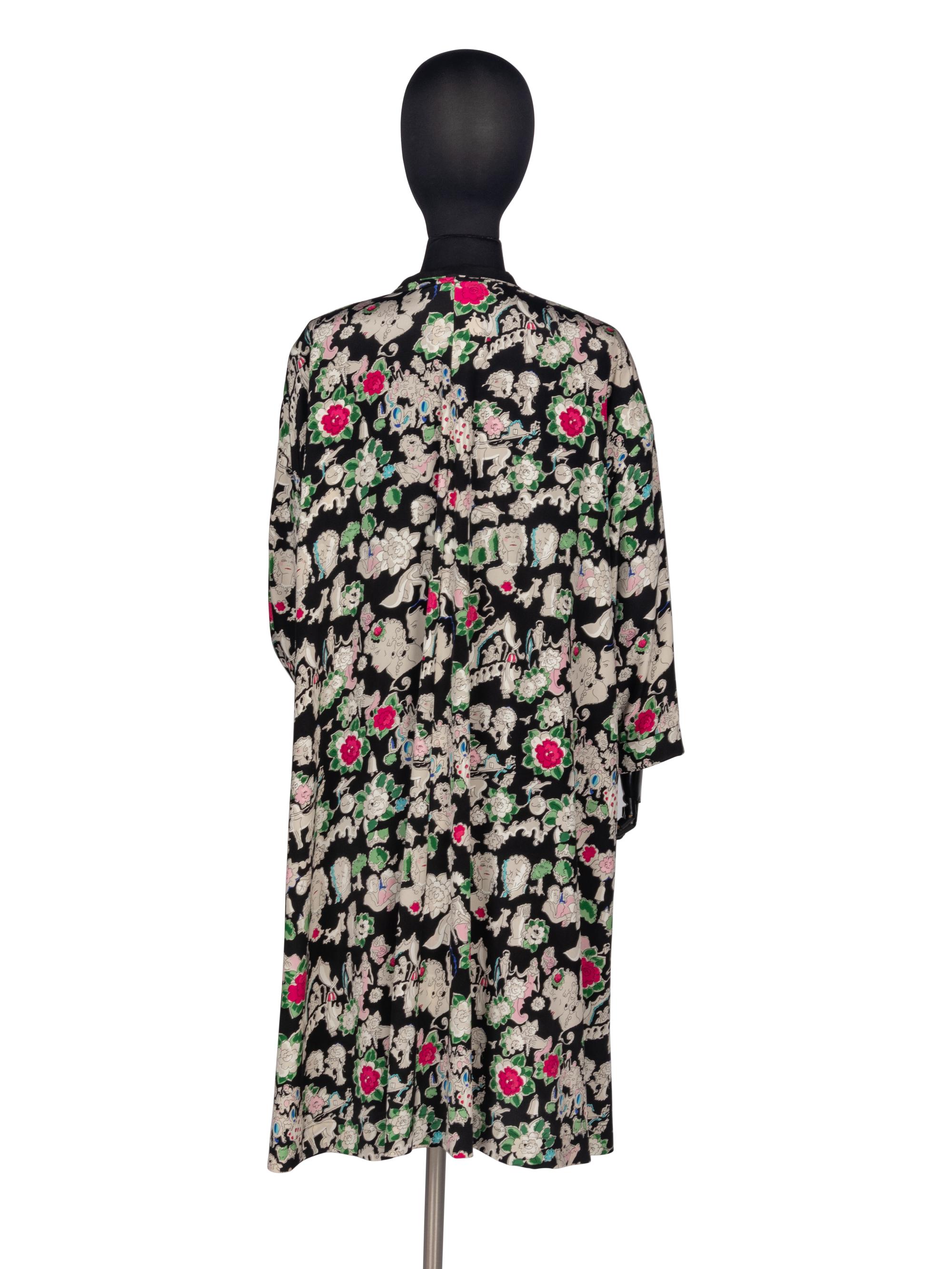 Chanel Printed Silk Robe