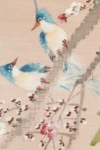 Three Chinese Bamboo Mat Paintings
