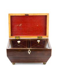 An English Rosewood Tea Caddy