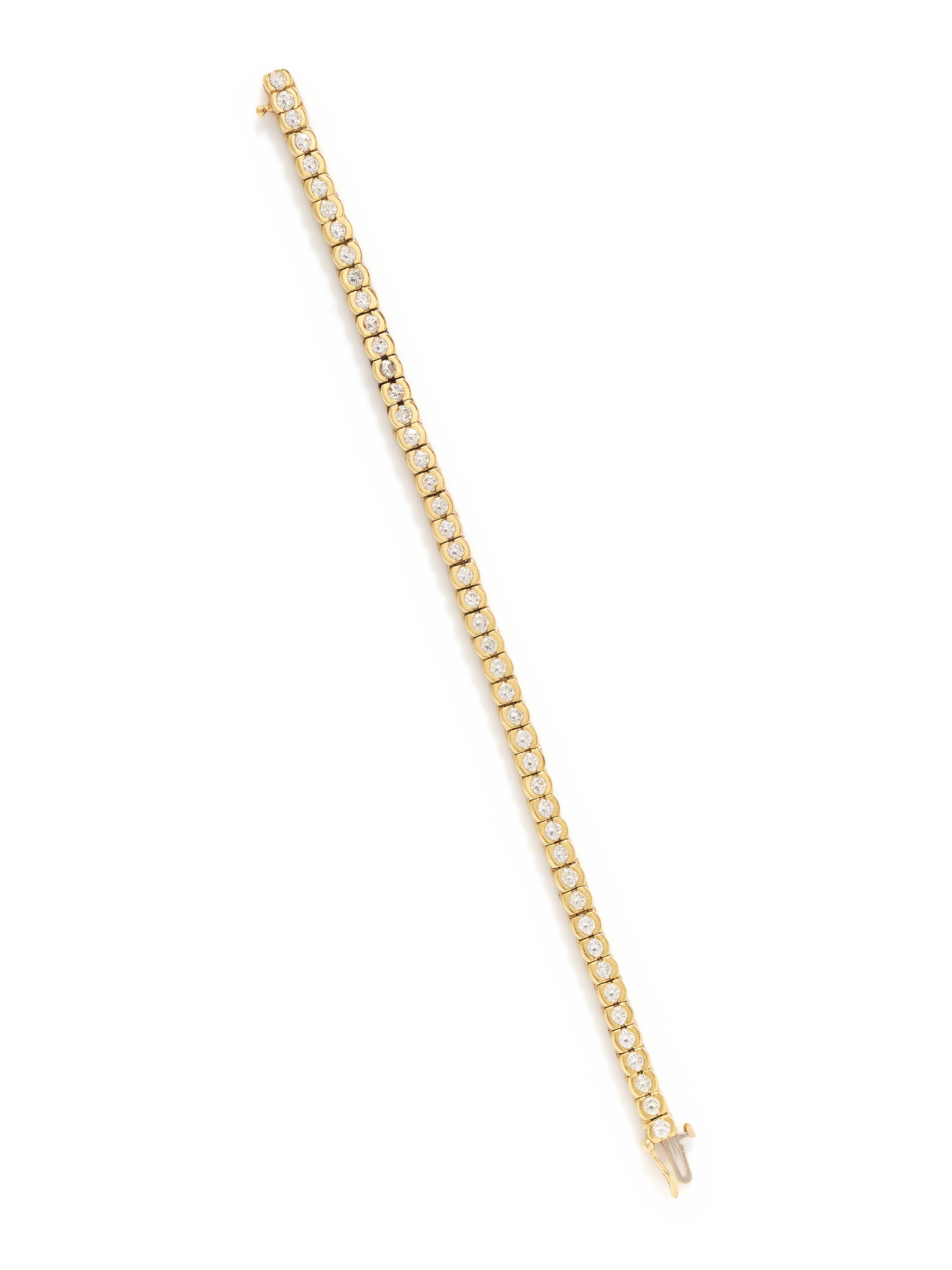 YELLOW GOLD AND DIAMOND BRACELET