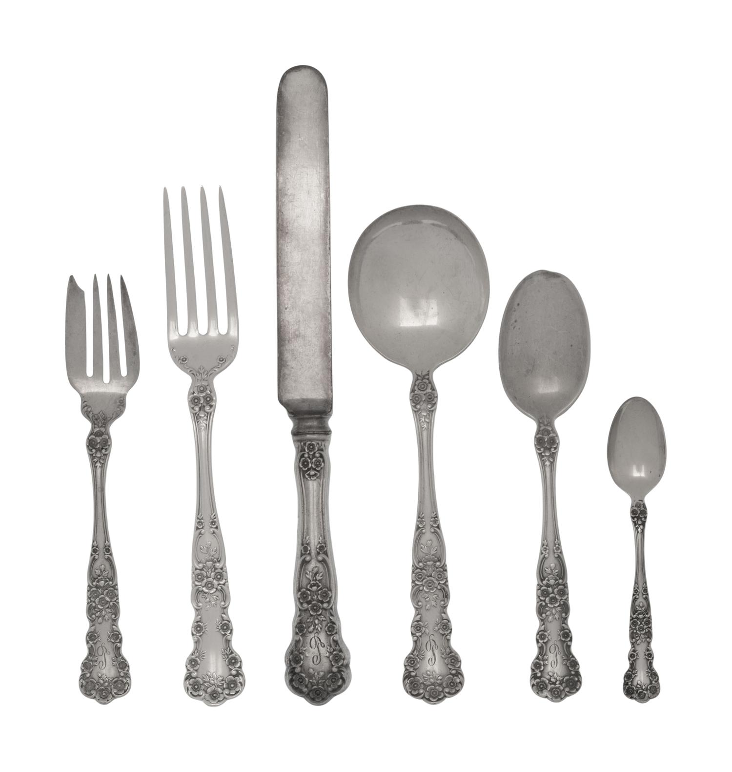 An American Silver Flatware Service