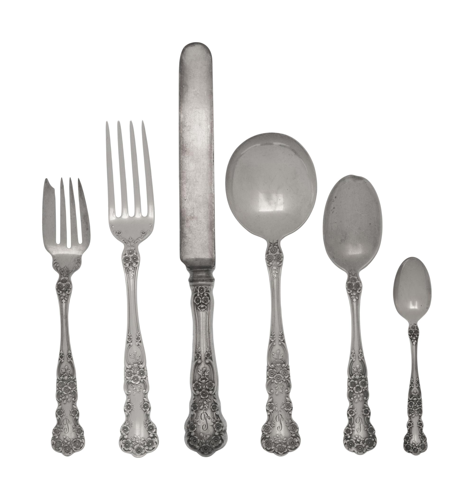 An American Silver Flatware Service