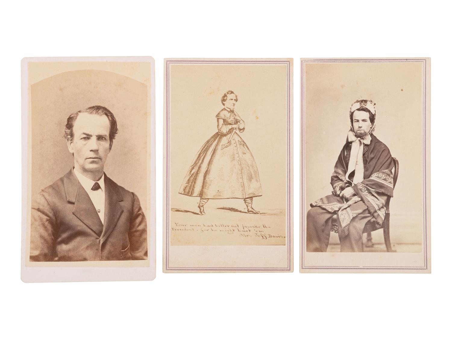 [Early Photo] Album related to photographer Francis Mowrey incl Image of Himself Dressed as a Woman