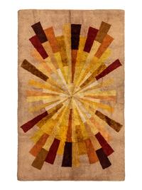 An American Starbust Hooked Rug