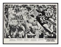 A Group of Seven Chicago Bears Artworks Formerly Displayed at Mike Ditka’s Restaurant