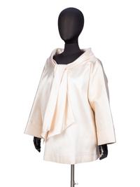 Carolyne Roehm, Cream High Neck Blouse
