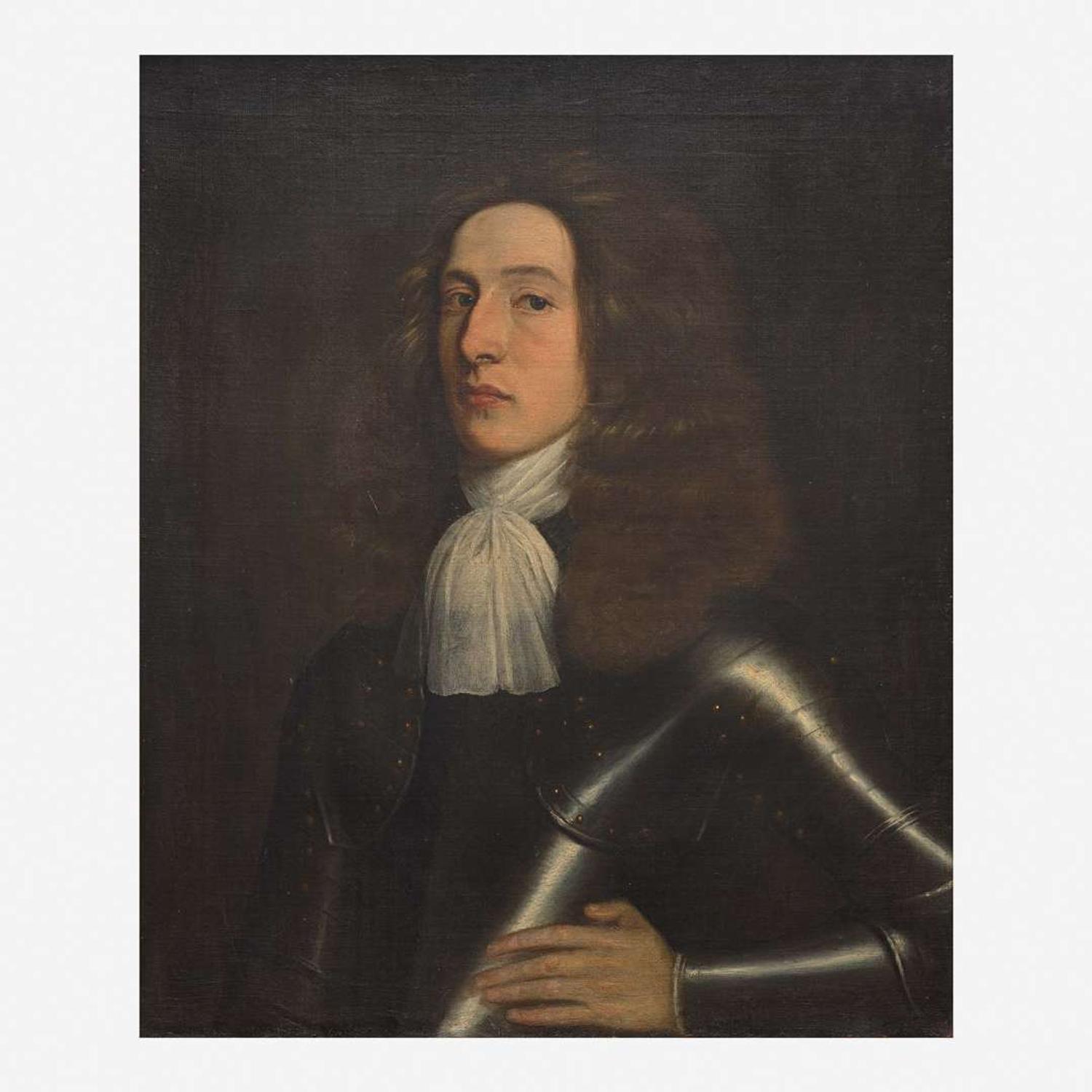 French School (17th Century) Portrait of a Gentleman in Armor