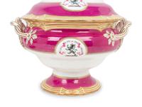 A Pair of English Porcelain Armorial Soup Tureens