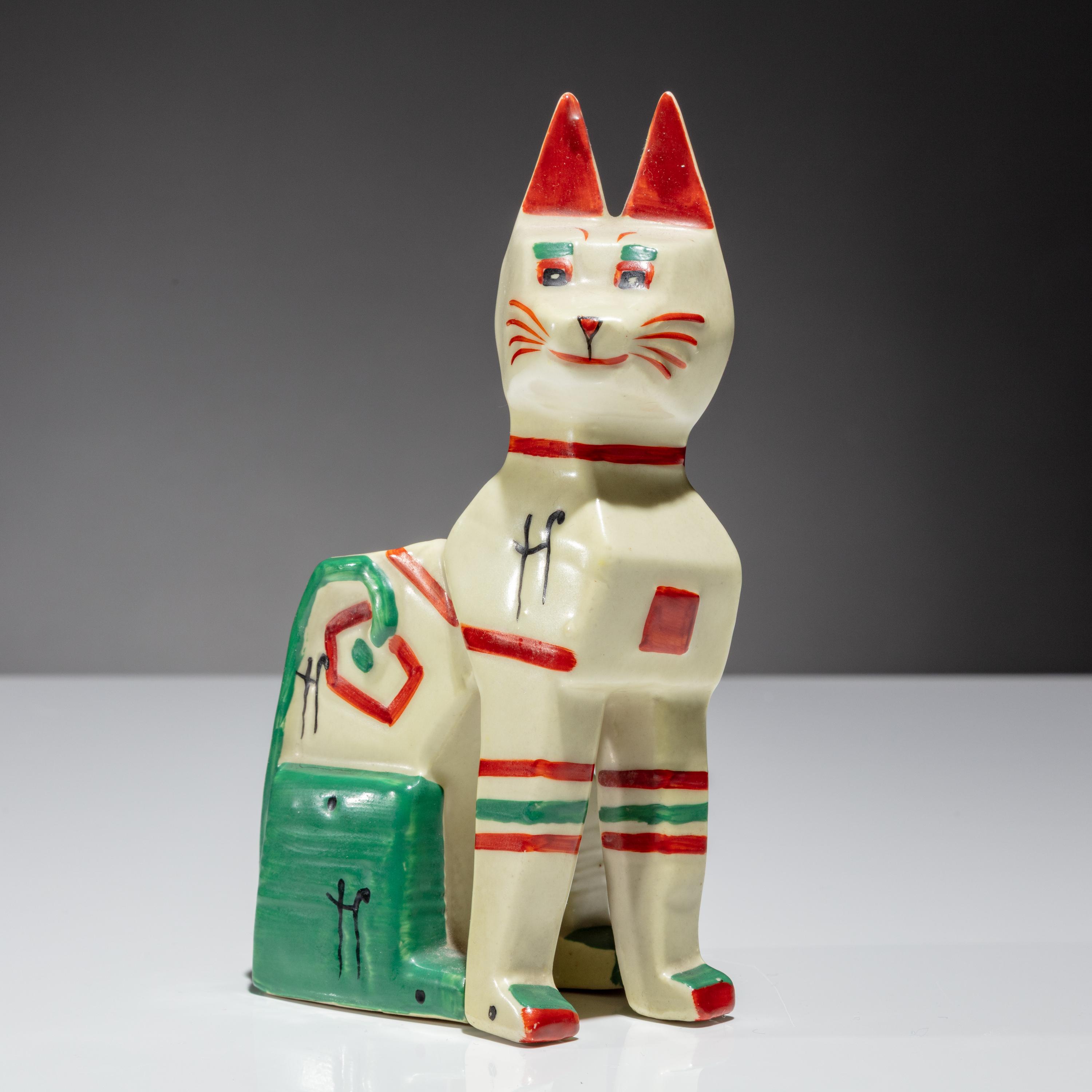 Louis Wain (English, 1860–1939) — Lucky Egyptian Cat Vase , designed 1915, c. 1930