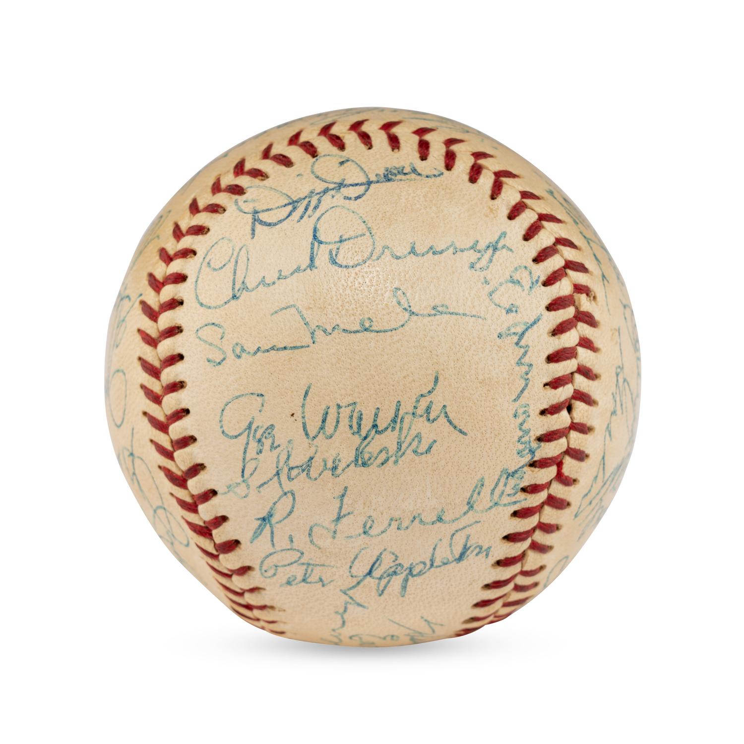 A Washington Senators Reunion Signed Autograph Baseball Including Dizzy Dean, Joe Cronin and Goose Goblin (Beckett Authentication Services)
