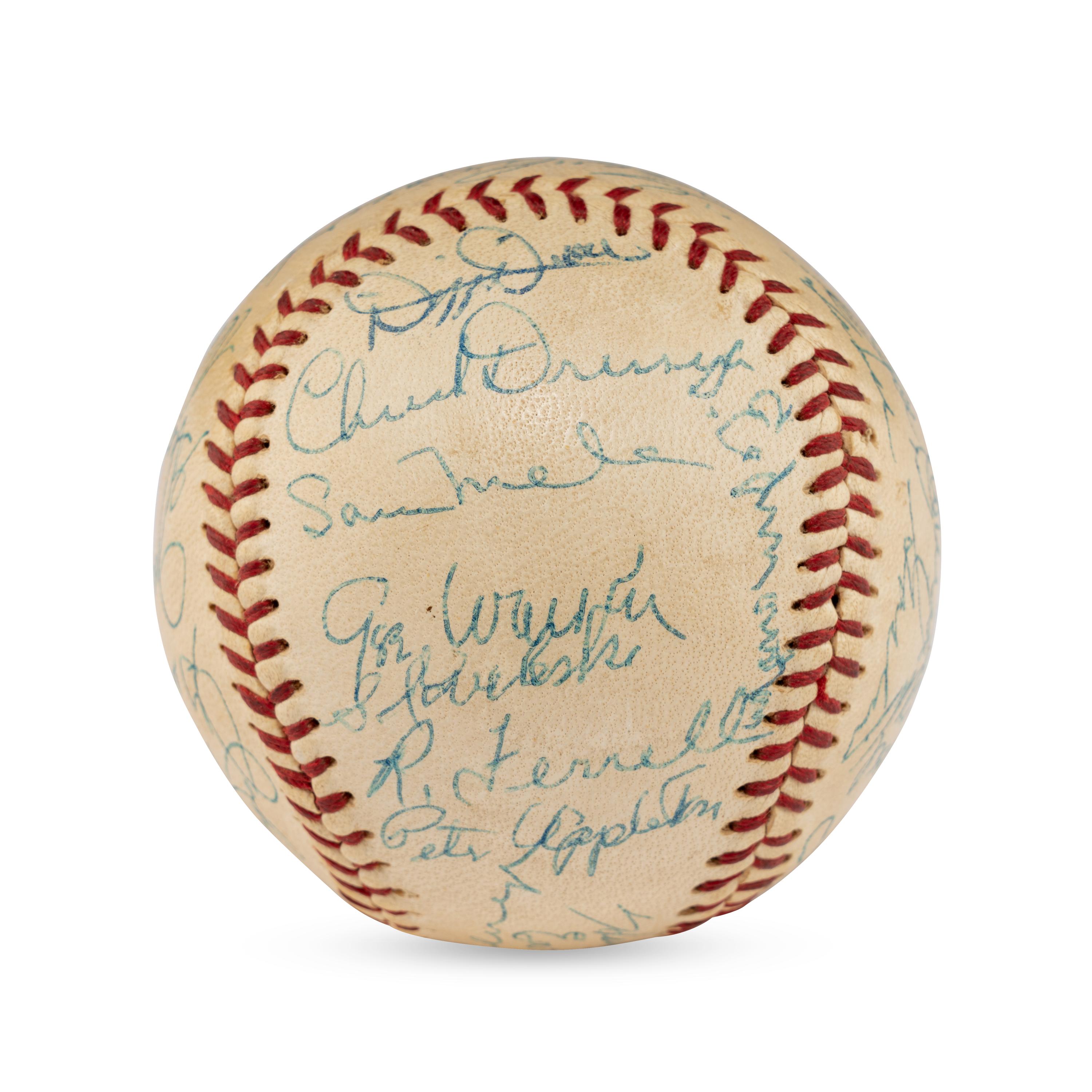A Washington Senators Reunion Signed Autograph Baseball Including Dizzy Dean, Joe Cronin and Goose Goblin (Beckett Authentication Services)
