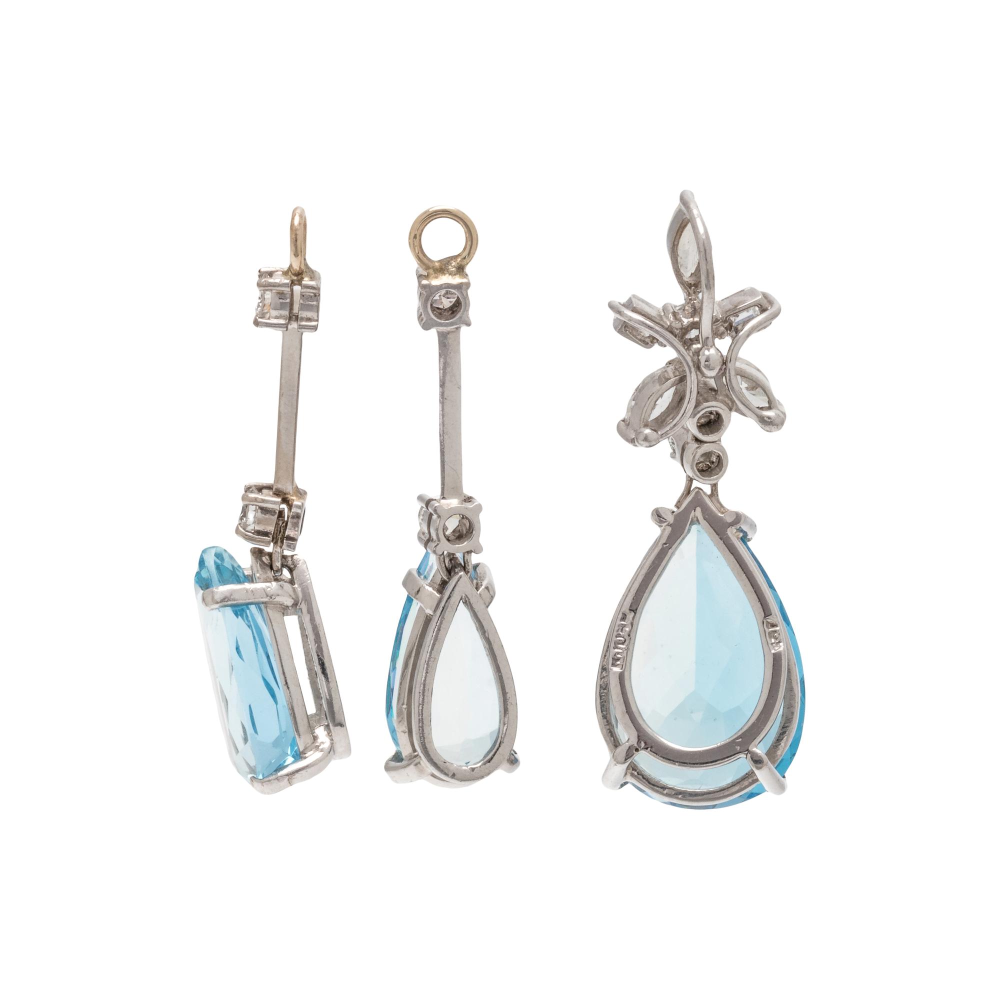 AQUAMARINE AND DIAMOND SET