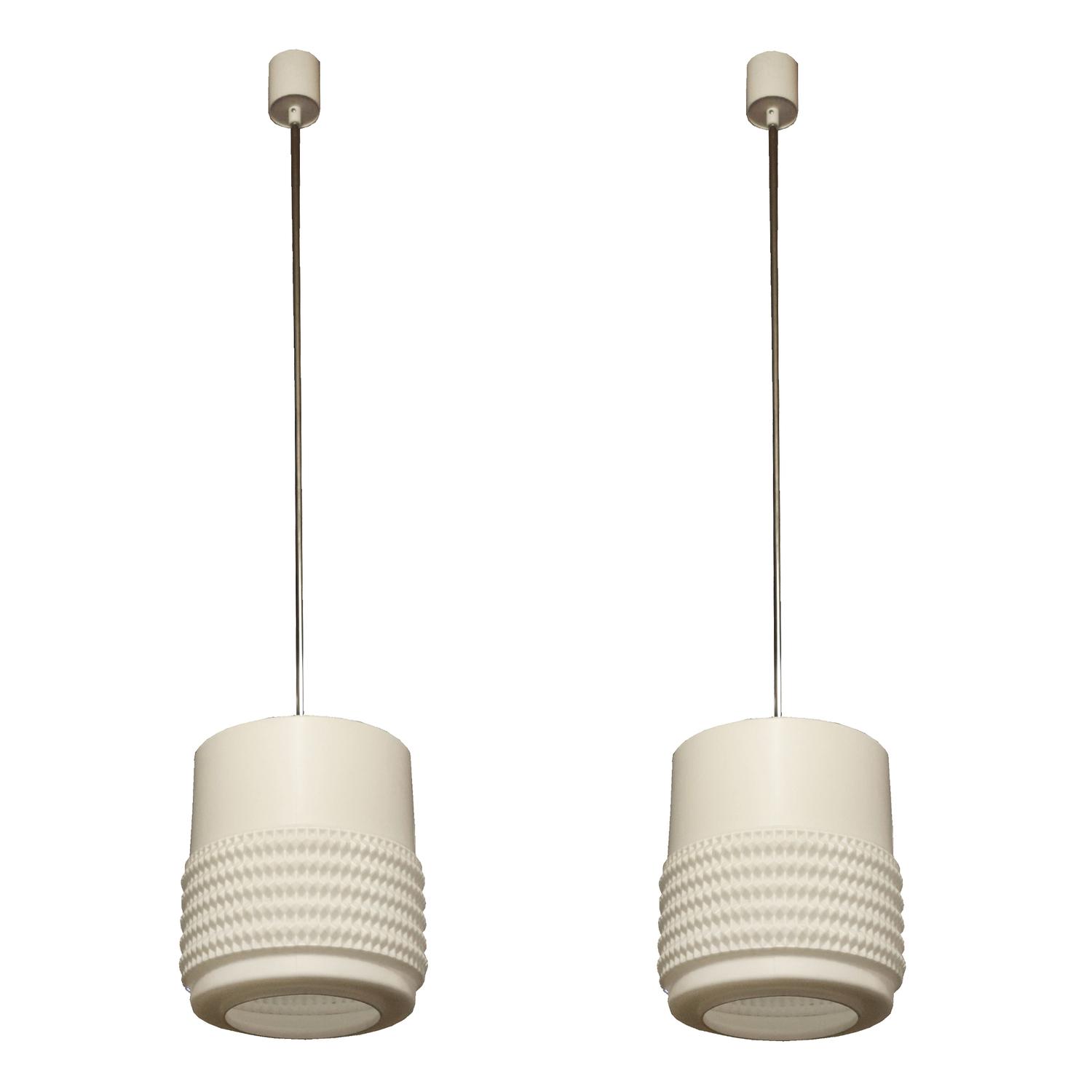 A Pair of Mid-Century Light Fixtures 10" W x 10" D x 51" H — Czech Republic, Mid-20th Century