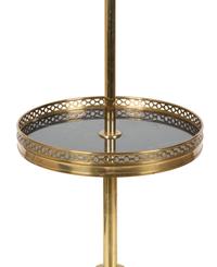 A Directoire Style Brass Floor Lamp Table