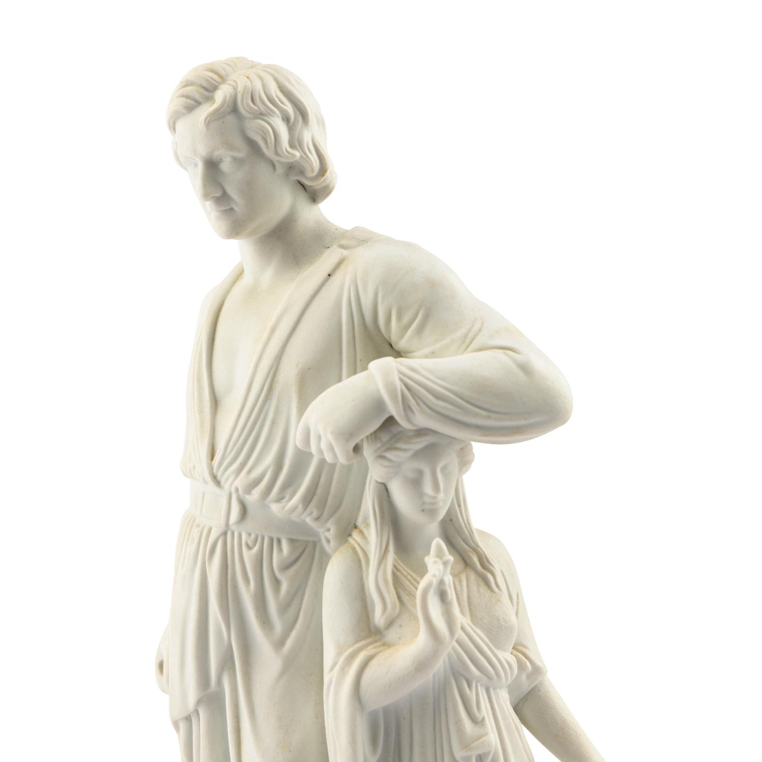 Three Bertel Thorvaldsen for Bing and Grøndahl Bisque Porcelain Figures