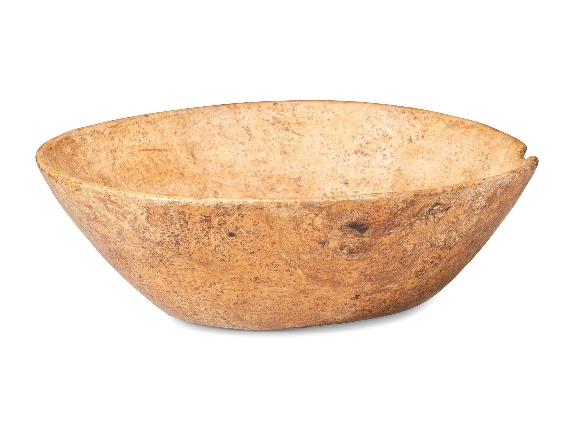 A Maple or Ash Burl Wood Bowl