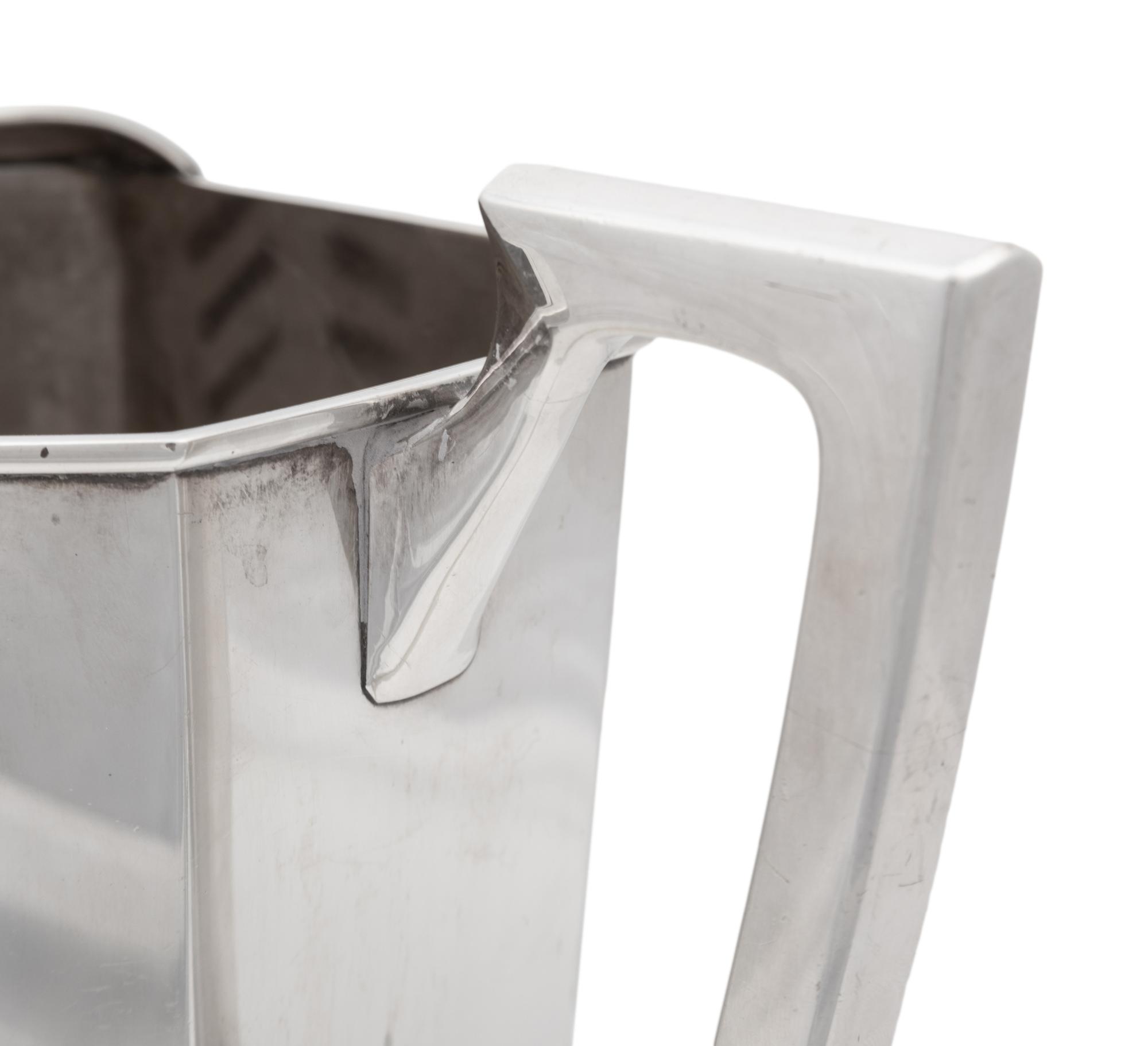 A Japanese Silver Water Pitcher