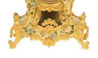 A French Gilt Bronze-Mounted Polychrome-Painted Bracket Clock