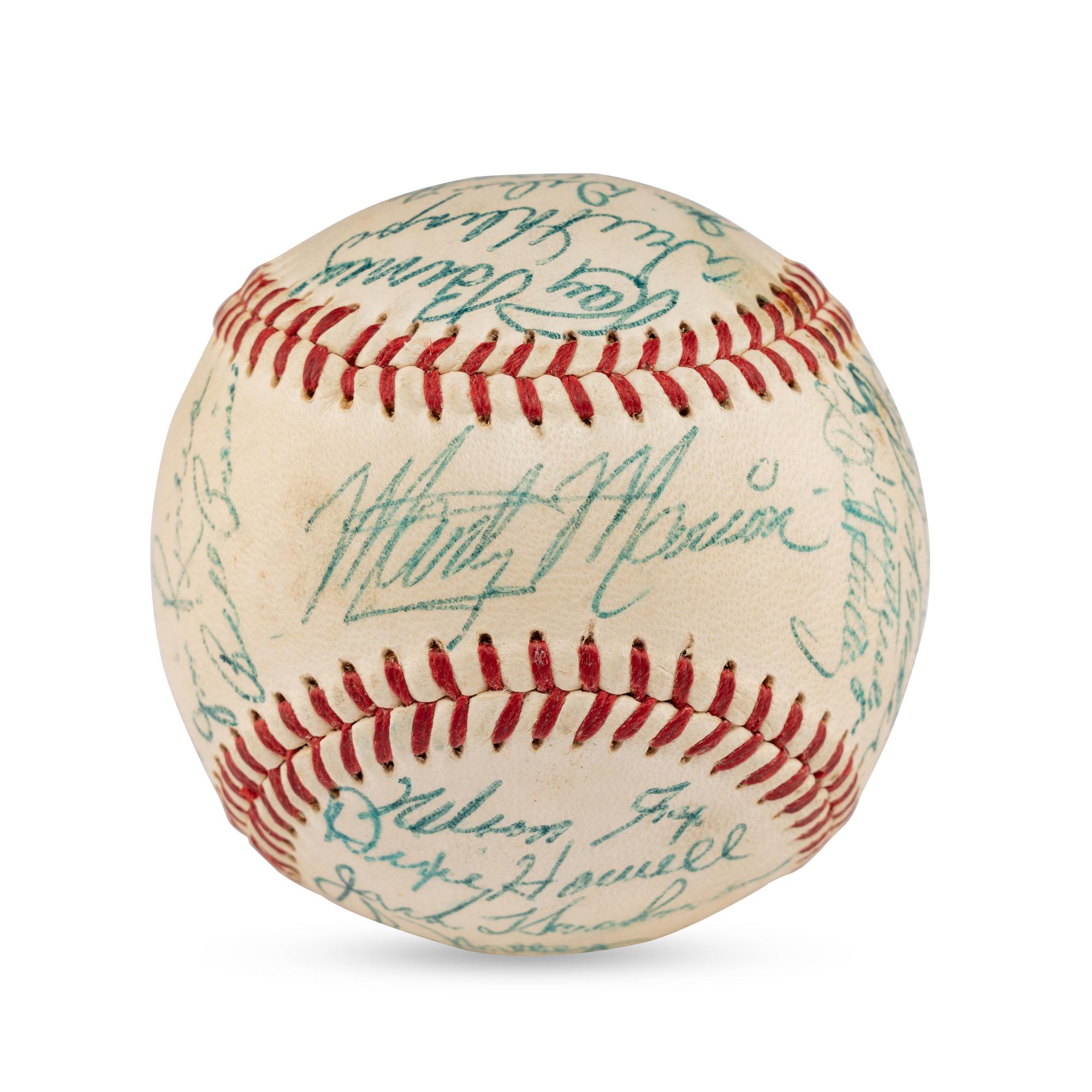 A 1956 Chicago White Sox Team Signed Autograph Baseball Featuring Nellie Fox (JSA Letter of Authenticity),