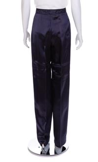 Two Pairs of Saint Laurent Rive Gauche Sailor Pants, 1980-90s Navy size: 40; Black size: 42