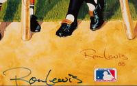 A 500 Home Run Club Signed Autograph Ron Lewis Print With Ted Williams 521 Inscription (Beckett Authentication Services Letter BAS Certified)