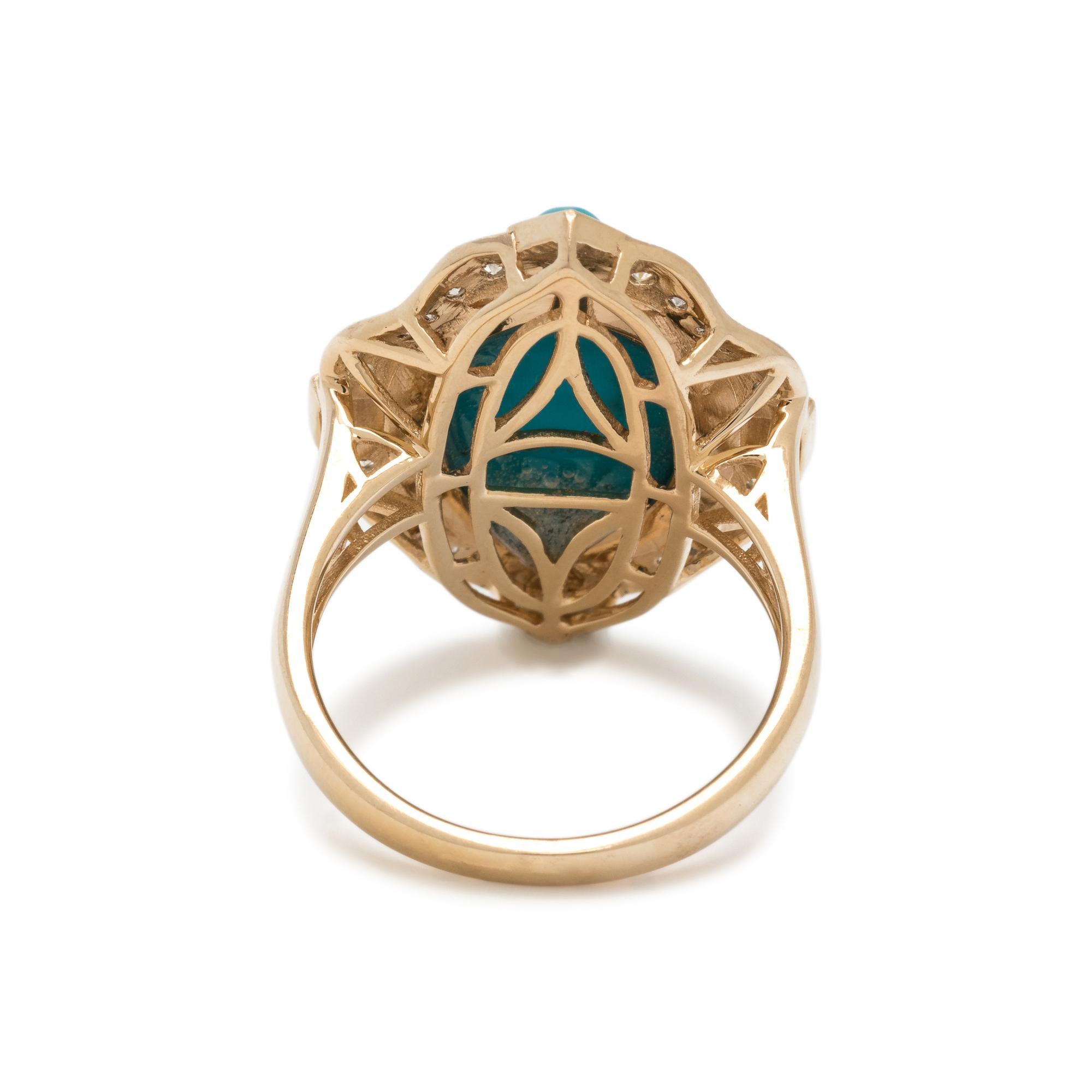TURQUOISE AND DIAMOND RING