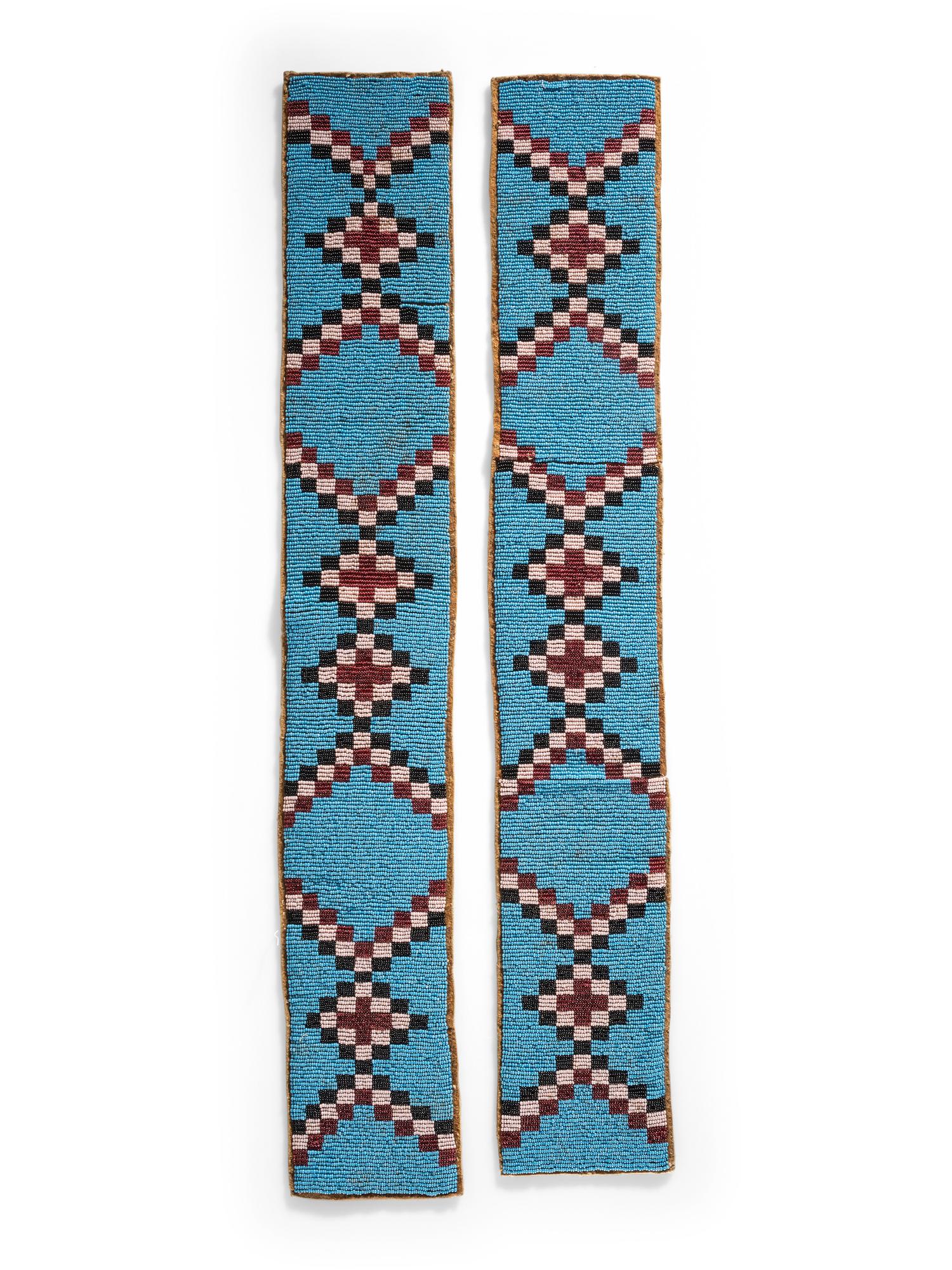 Blackfeet Beaded Hide Shirt Strips