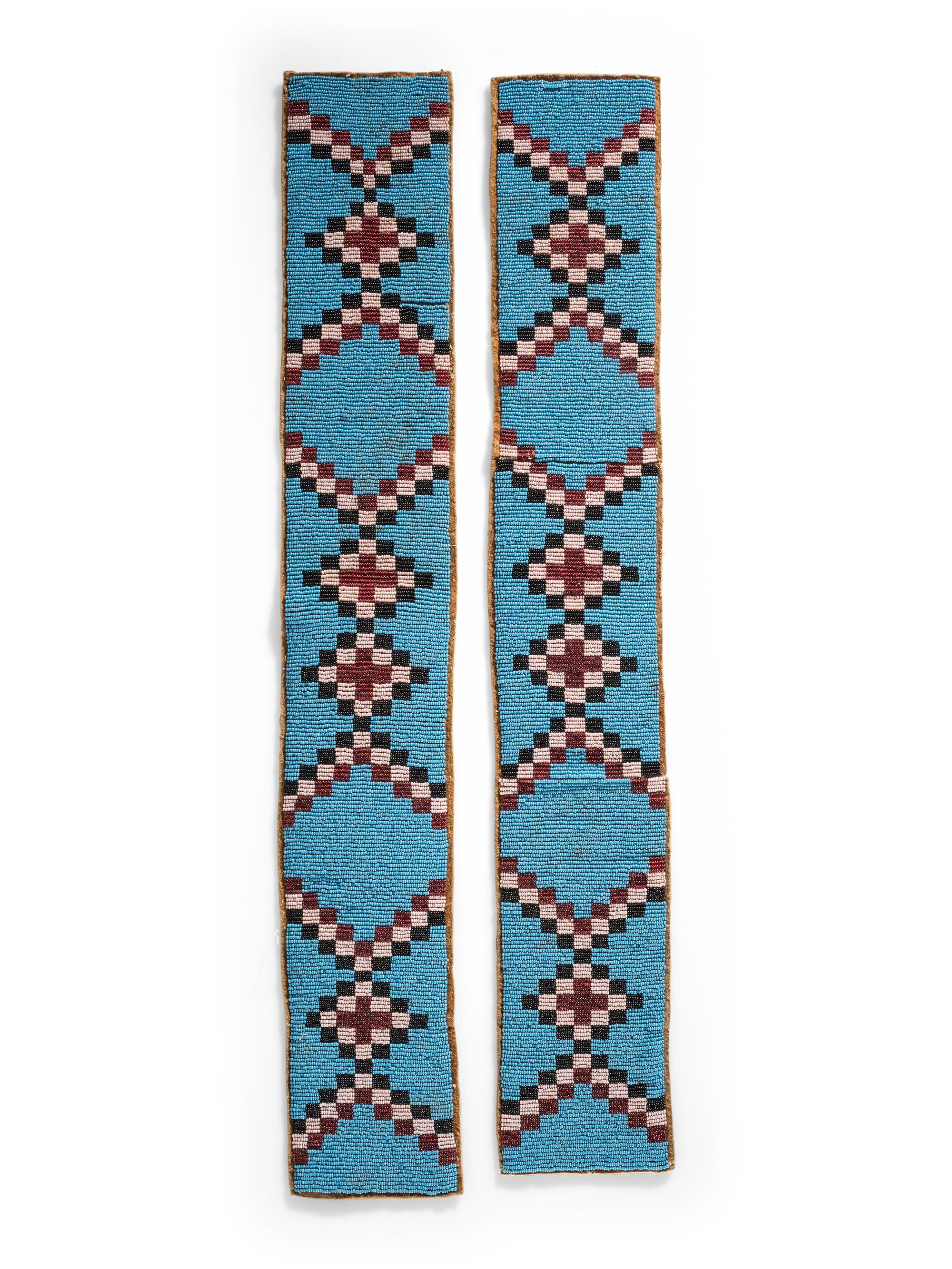 Blackfeet Beaded Hide Shirt Strips