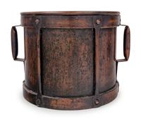 A Continental Bronze Drum-Form Jardinière